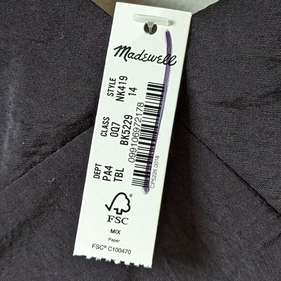 Madewell | Crossback Slip Midi Dress Layton Adjustable Straps 14 Effortless NWT - Picture 7 of 16